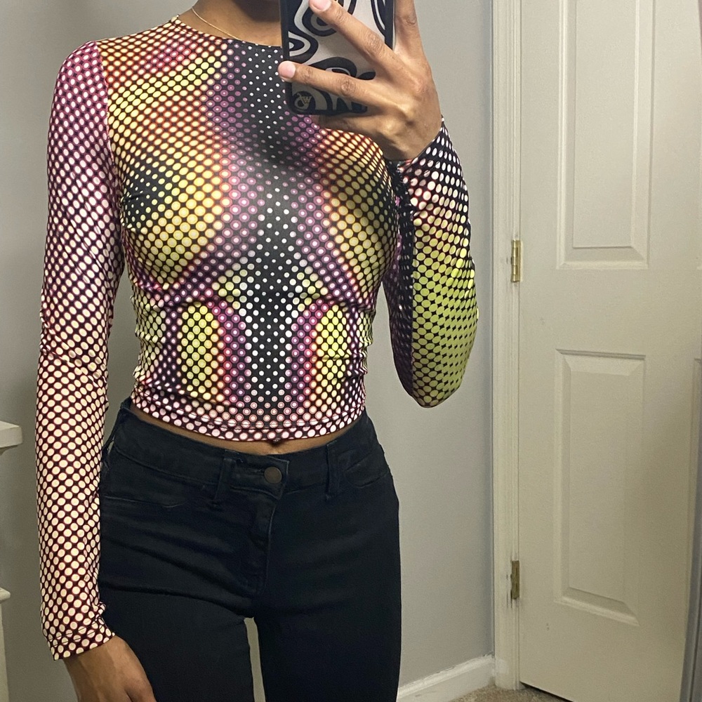Thermal Print Crop Top